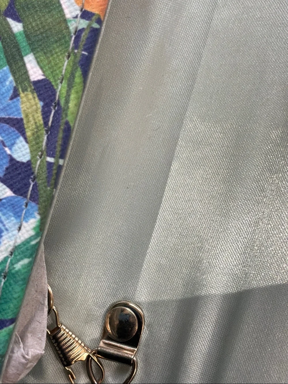 ALDO Mint Floral Convertible Clutch with Gold Chain